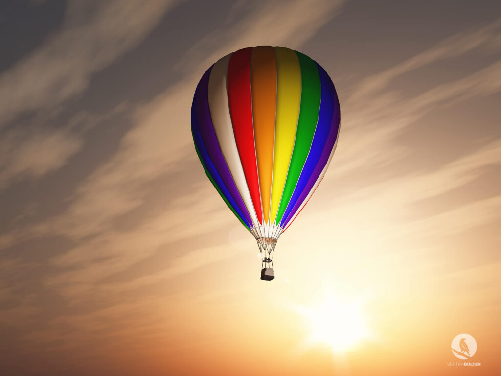 Renkli Sıcak Hava Balonu